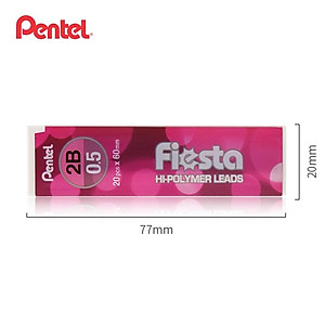 Ruột bút chì kim Pentel C235TF HB/2B ngòi 0.5mm (20 Ruột/Tuýp)