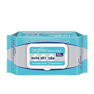 Thùng 36 Bao Khăn Ướt Cồn Let-green 50 Miếng/Bao