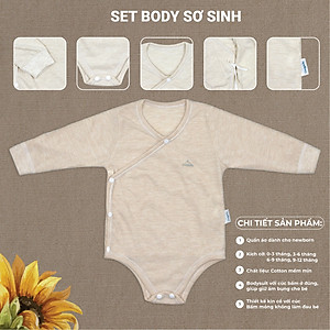Set bodysuit giữ ấm ngực dài tay 2 món 100% Cotton cho bé ComfyBaby size từ 0-12 tháng hàng chính hãng