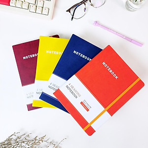 Sổ Bìa Da A5 - Kẻ Ngang 200 Trang 80gsm - 4 Seasons - The Sun 02 - Màu Vàng Chanh