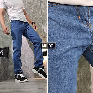 Quần jean nam ống suông MĐ Q62 màu xanh nhạt loại tốt
