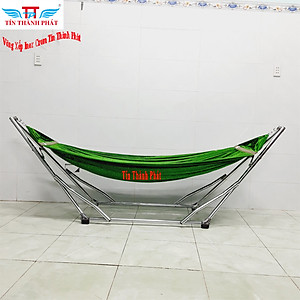 Võng Xếp Inox Crom Đại Tín Thành Phát – Khung Dày Dặn, Chắc Chắn, Bền Đẹp, lưới võng thoáng mát
