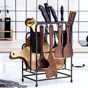 Kệ Để Dao Thớt Sơn Tĩnh Điện Có Ống Cắm Đũa Hàng Chính Hãng