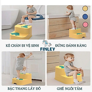 Ghế bậc thang kê chân đi vệ sinh, đánh răng, ghế tắm UNMEI cho bé và người lớn hình sư tử