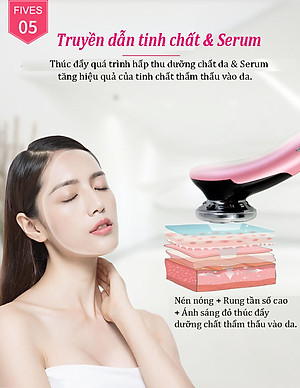 Máy Massage Mặt Làm Đẹp VISPO VP-CM23 - Máy Massage 5IN1 Photon Nóng Và Lạnh EMS Săn Chắc Da , Làm Sạch Và Tăng Hấp Thụ Dưỡng Chất, Khóa Ẩm Cho Da Bằng Công Nghệ Hiện Đại