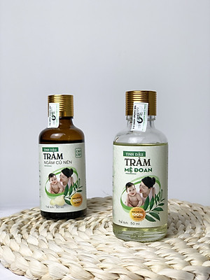 Tinh Dầu Tràm Ngâm Củ Nén Mệ Đoan Cao Cấp Kháng Khuẩn Gấp 3 Tinh Dầu Tràm cho Bé Sơ Sinh Sát Khuẩn Phòng Ho Côn Trùng Cắn Muỗi Đốt 50ml