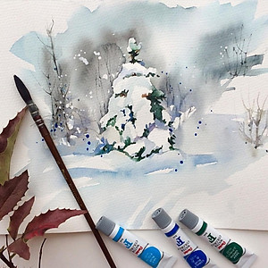 Màu nước Pentel Water Color WFRS 12/18 /24 màu dạng tuýt vẽ được lên nhiều chất liệu