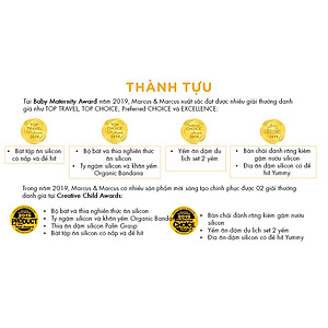 Bình bóp ăn dặm silicon có thìa Marcus & Marcus cho bé từ 6 tháng