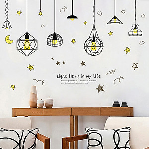Decal dán tường Đèn chùm trang trí XL7230