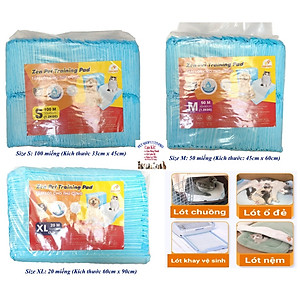 1 Bịch Tã lót cho chó mèo đi vệ sinh vào khay, chuồng bằng giấy siêu thấm hút 