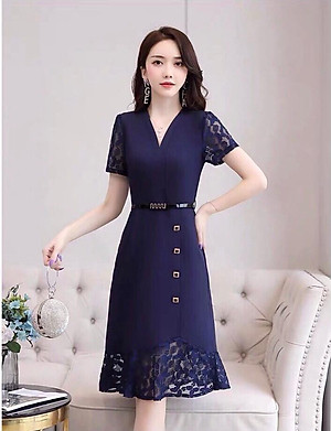 Đầm ôm body đuôi cá phối ren duyên dáng size từ 40-71kg