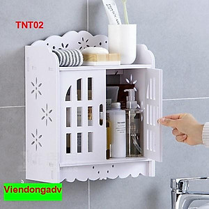 Tủ nhà tắm chống thấm nước - Kệ lắp ráp treo tường nhà tắm TNT01 - Nội thất lắp ráp