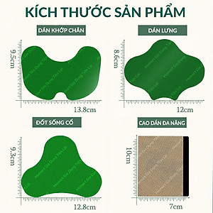 Hộp 12 Miếng Cao Dán Ngải Cứu Xương Khớp Hamart Giảm Đau Mỏi Khớp Cổ Vai Gáy Cột Sống Lưng
