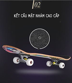 Ván Trượt Thể Thao Mặt Nhám Kích Thước 80cm Chịu Lực 120kg Đại Nam Sport  + Kèm Túi Đựng Ván (Chọn Màu)