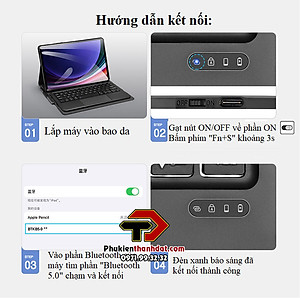Bao da kèm bàn phím cho SamSung Galaxy Tab S9 FE chính hãng Dux Ducis có bàn di chuột TrackPad - Hàng chính hãng 