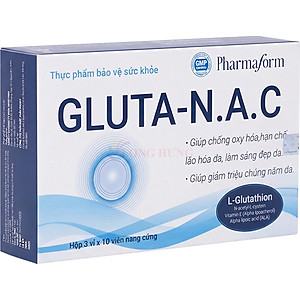 Viên uống sáng da Pharmaform Gluta - N.A.C (30 viên) - Hàng chính hãng