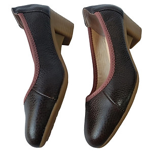 Giày Cao Gót Nữ Công Sở Da Bò Thật BIGGBEN Cao 5 Phân GCG14