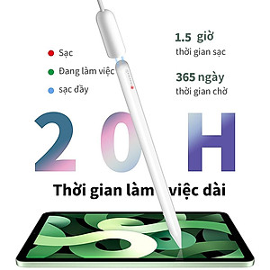 [HÀNG CHÍNH HÃNG GOOJODOQ] CD3240 - Bút Cảm Ứng GD12 Cho IPad Với Tính Năng Chống Tì Tay - Sạc Không Dây Dành Cho "Ipad Air 3 2019 Pro 11 Pro 12.9 Ipad mini 5 Ipad 10.2 iPad 2018 & 2019 & 2020 Không phù hợp với iPad 2017 2016 2015"