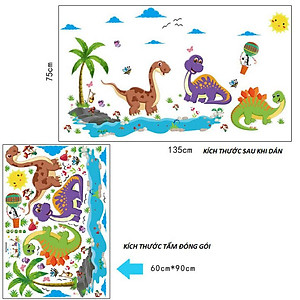 Decal dán tường vườn thú của bé - combo 2 bộ AmyShop