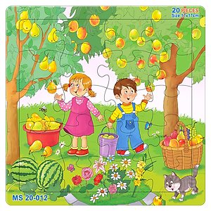 05 bộ tranh xếp hình 20 mảnh size 17x17cm – đồ chơi trí tuệ cho bé từ 2 tuổi – Combo Sắc màu tuổi thơ