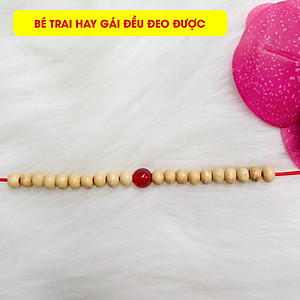 Vòng Dâu Tằm Gắn Đá Phong Thuỷ Cho Bé Trai, Gái Mệnh Thổ Sinh Năm 2021 - Tặng Kèm Hộp Đỏ