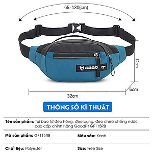 Túi bao tử đeo hông, đeo bụng, đeo chéo chống nước cao cấp chính hãng GoodFit GF115RB