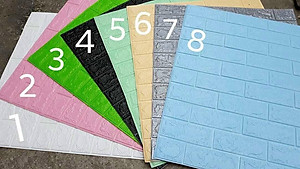 Bộ 10 Tấm Xốp Dán Tường Giả Gạch 3D Dày 3mm 70cmx77cm, Hàng Chuẩn Loại 1