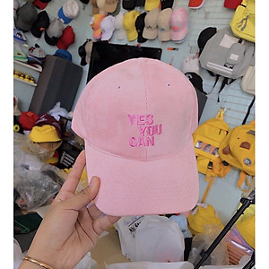 Mũ lưỡi trai " Yes you can" vải nhung cho cả nam nữ