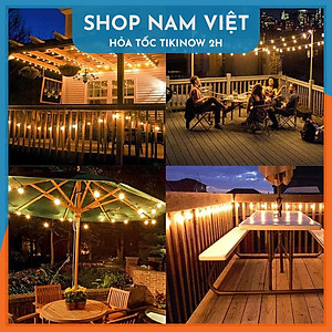 Dây Đèn LED Edison S14 Năng Lượng Mặt Trời Chống Nước Trang Trí Ngoài Trời - Chính Hãng NAVIVU