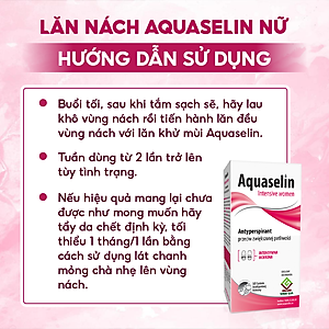 (+5ml FREE) Combo 2 Lăn Khử Mùi AQUASELIN Intensive Women Không Thâm Nách Giảm Mồ Hôi - Dung Tích 50ml