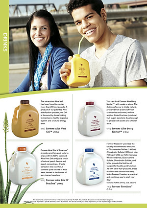 Bình nước Nha đam + Đào Forever Aloe Bits N'Peaches (#077) (1l)