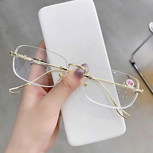 kính lão nam nữ không viền phong cách trẻ trung phù hợp khuôn mặt to và vừa A07