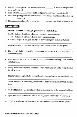 Bài Tập Thực Hành Tiếng Anh 9 - Có Đáp Án (Dùng Kèm SGK Tiếng Anh 9 Global Success) -  HASA