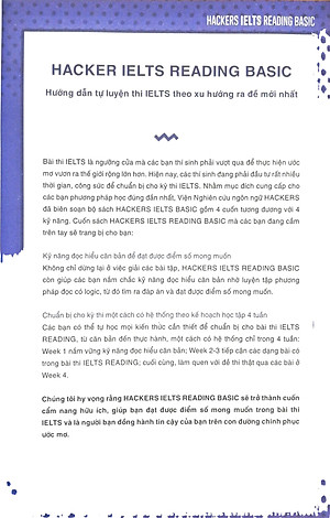 Sách Hackers IELTS Basic- Reading