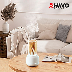 Máy phun sương tạo độ ẩm mini Rhino H305 tự ngắt khi hết nước kèm đèn hàng chính hãng