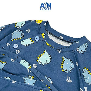 Bộ quần áo dài bé trai họa tiết Khùng Long Crazy xanh thun cotton - AICDBG8DZTBQ - AIN Closet