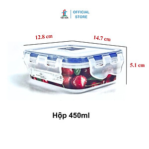 Hộp Nhựa Việt Son Lock Kín Hơi (Bộ 8 Hộp) Đựng Thực Phẩm