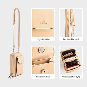 Túi Yuumy ( Thời trang nữ phối ngăn nắp gập mini - Túi đeo chéo da Seasand YN245 )