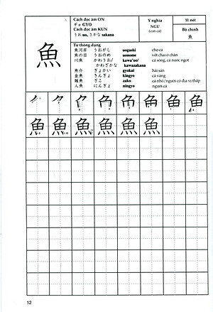 Tự Học Viết Tiếng Nhật - 200 Chữ Kanji Căn Bản - Tập 1