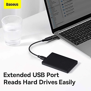 Đầu chuyển OTG Type C to USB 3.1 tốc độ cao Baseus Ingenuity Series Mini OTG Gen2 (Type-C to USB-A 3.1 Full Size, 10Gbps High speed OTG for Laptop/ Macbook/ iPad/Tablet/ Smartphone)- Hàng chính hãng