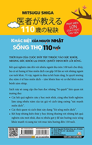 Sách Khác Biệt Của Người Nhật Sống Thọ 110 Tuổi