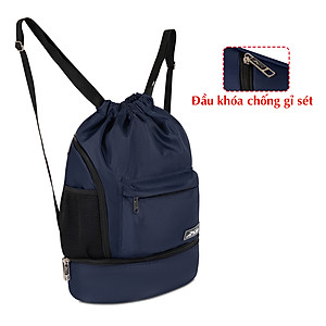 Balo dây rút thể thao xanh đen Xbags Xb 6005, Chất liệu chống thấm nước hiệu quả, Chống tia UV