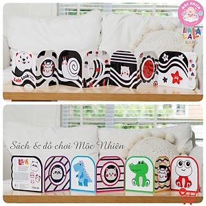 Sách âm thanh Lalalook đồ chơi kích thích thị giác não bộ phát triển cho bé sơ sinh Lalala baby