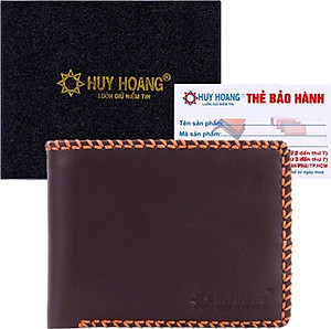 Ví Nam Đan Viền Huy Hoàng HT2136 (12.5 x 10 cm) - Nâu