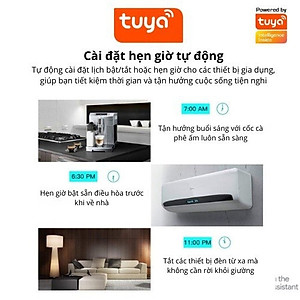 Ổ Cắm Dài Thông Minh Wifi TUYA 4 Chấu & 2 cổng USB, điều khiển độc lập app Tuya Smart Life, Hẹn giờ Bật Tắt