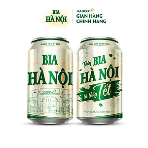 Bia Hà Nội Nhãn Xanh phiên bản Tết 2026 - Thùng 24 Lon 330ml