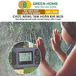 Bộ Hẹn Giờ Tưới Nước Tự Động Greenhome, Tropical TPC-T05, Chế Độ Tưới Thông Minh, Tiết Kiệm Nước