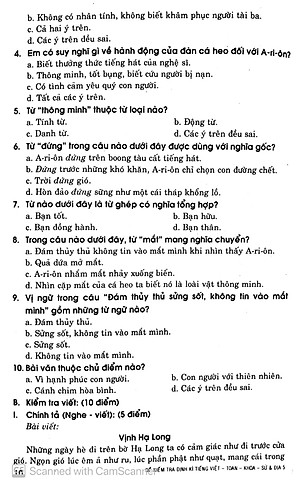 Sách Đề Kiểm Tra Định Kỳ Tiếng Việt - Toán - Khoa Học - Lịch Sử - Địa Lí Lớp 5