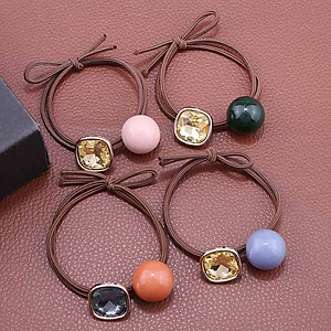 Dây buộc tóc nữ macaron [Set 4 dây] NASI dễ thương phong cách hàn quốc thun cột tóc nữ co giãn tốt phụ kiện tóc