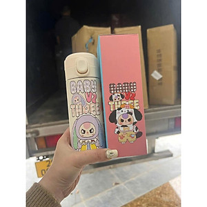 Bình nước giữ nhiệt hoạ tiết Baby Three cho bé dung tích 500ml - giao họa tiết ngẫu nhiên